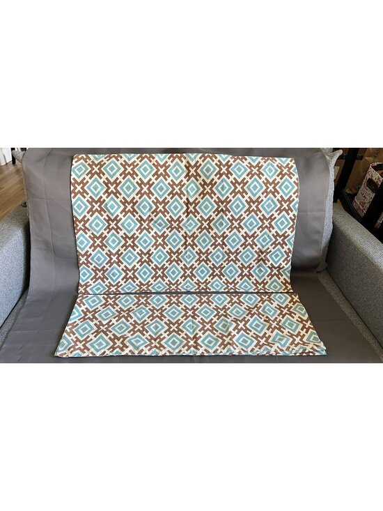 Stevens Utica Other - 2 Stevens Utica Pillowcases Brown & Blue Geometric Print Cotton Blend Vintage St